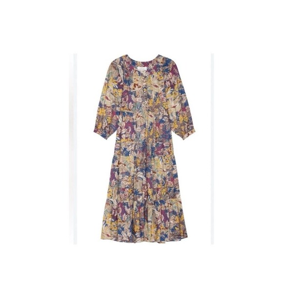 The Great Patio Dress Sz 0 XS  Womens Canopy Leaf Print EUC - Picture 1 of 7